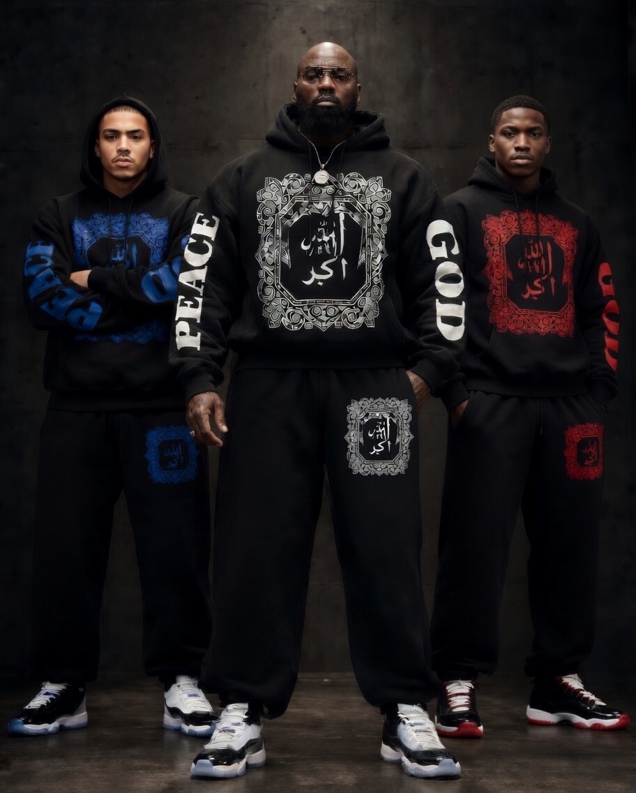 Alhamdulillah hooded set — group shot